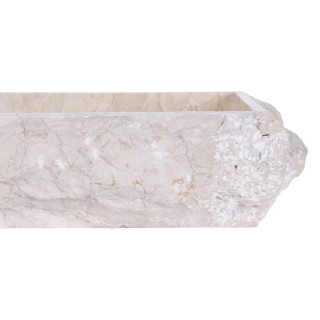 Vasque beige rectangulaire 60cm finition brute RSB-M CREAM
