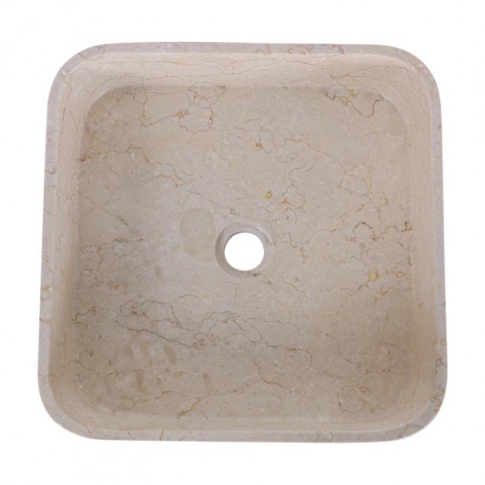 Vasque beige 40cm finition polie SKUT-P CREAM