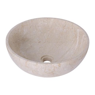 Vasque marbre ronde fine grise Ø40cm KCT-P CREAM