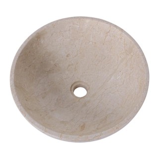 Vasque marbre ronde fine grise Ø40cm KCT-P CREAM