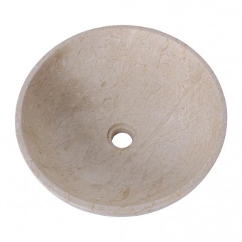 Vasque marbre ronde fine grise Ø40cm KCT-P CREAM Vasque marbre ronde fine grise Ø40cm KCT-P CREAM