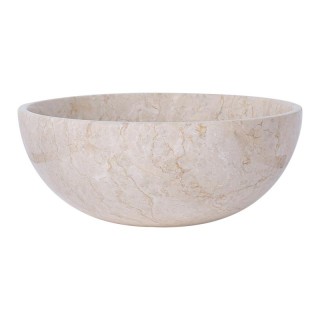 Vasque marbre ronde fine grise Ø40cm KCT-P CREAM
