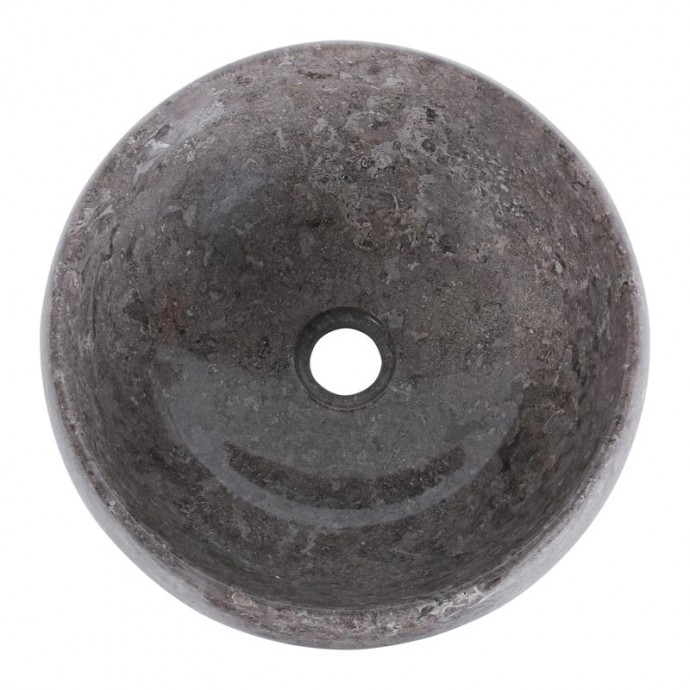 Vasque marbre gris donut bordure fine Ø40cm DNT-P GREY