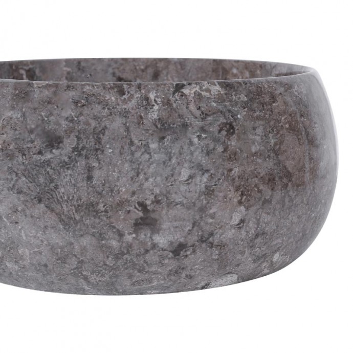 Vasque marbre gris donut bordure fine Ø40cm DNT-P GREY