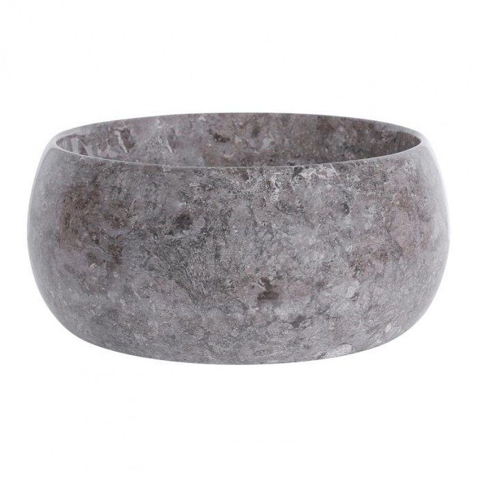 Vasque marbre gris donut bordure fine Ø40cm DNT-P GREY