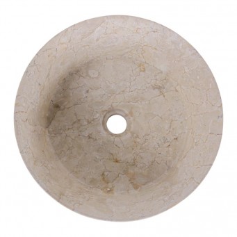 Vasque à poser design marbre beige bordure fine Ø40cm LYT-P CREAM Vasque à poser design marbre beige bordure fine Ø40cm LYT-P CREAM