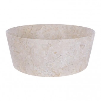 Vasque à poser design marbre beige bordure fine Ø40cm LYT-P CREAM Vasque à poser design marbre beige bordure fine Ø40cm LYT-P CREAM