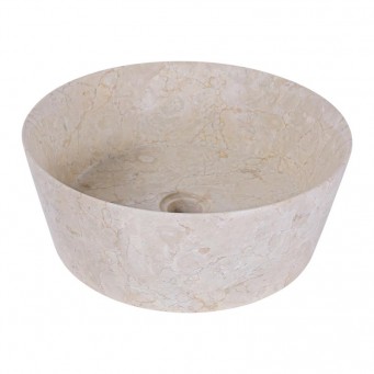 Vasque à poser design marbre beige bordure fine Ø40cm LYT-P CREAM Vasque à poser design marbre beige bordure fine Ø40cm LYT-P CREAM
