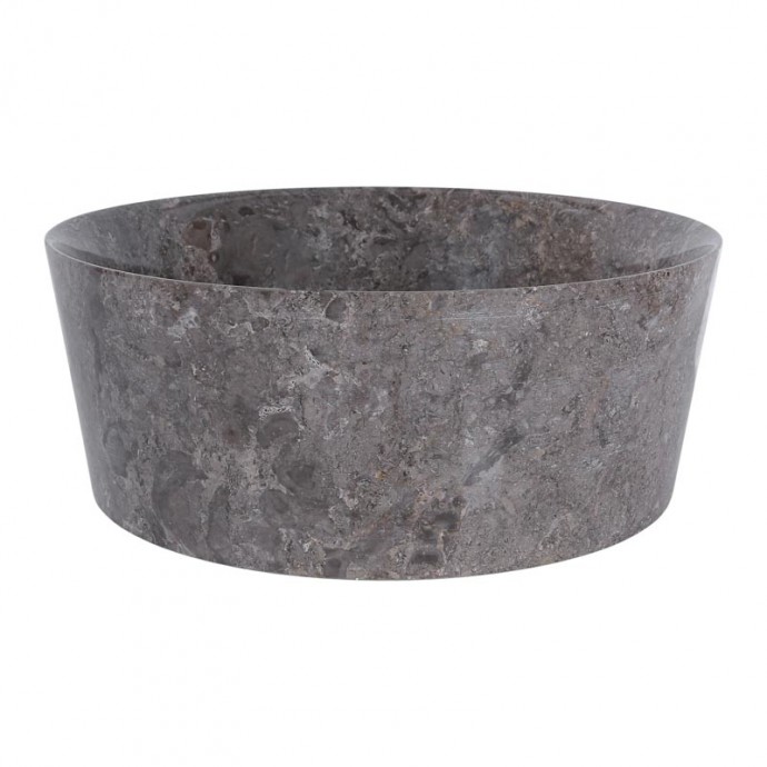 Vasque à poser design marbre gris bordure fine Ø40cm LYT-P GREY