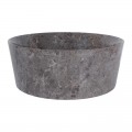 Vasque à poser design marbre gris bordure fine Ø40cm LYT-P GREY