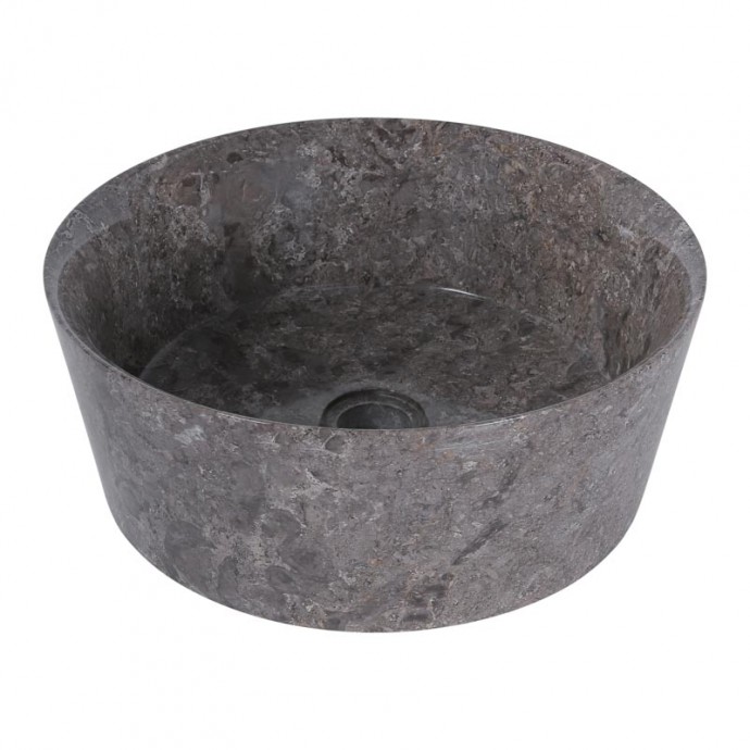 Vasque à poser design marbre gris bordure fine Ø40cm LYT-P GREY