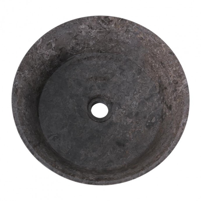 Vasque à poser design marbre gris bordure fine Ø40cm LYT-P GREY