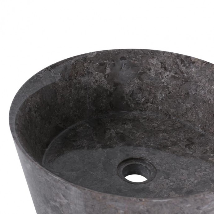 Vasque à poser design marbre gris bordure fine Ø40cm LYT-P GREY