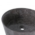 Vasque à poser design marbre gris bordure fine Ø40cm LYT-P GREY