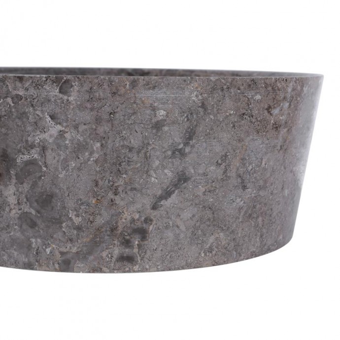 Vasque à poser design marbre gris bordure fine Ø40cm LYT-P GREY