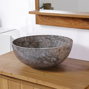 Vasque marbre ronde fine grise Ø40cm KCT-P GREY Vasque marbre ronde fine grise Ø40cm KCT-P GREY