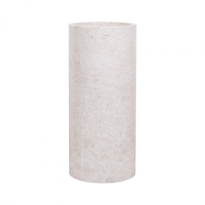 Vasque colonne marbre beige Ø40cm finition polie PSL-P CREAM