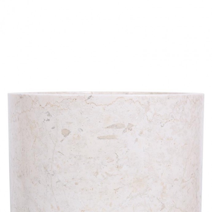 Vasque colonne marbre beige Ø40cm finition polie PSL-P CREAM