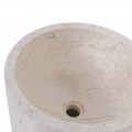 Vasque colonne marbre beige Ø40cm finition polie PSL-P CREAM