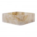 Vasque à poser carrée en pierre naturelle d'onyx 40cm n°2