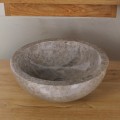 Vasque à poser ronde marbre gris Ø40cm KC-P GREY