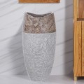 Vasque sur pied marbre gris Ø40cm PGT-G GREY