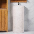 Vasque colonne marbre beige Ø40cm finition polie PSL-P CREAM