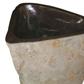 Vasque sur pied pierre naturelle h90cm n°02 Vasque sur pied pierre naturelle h90cm n°02
