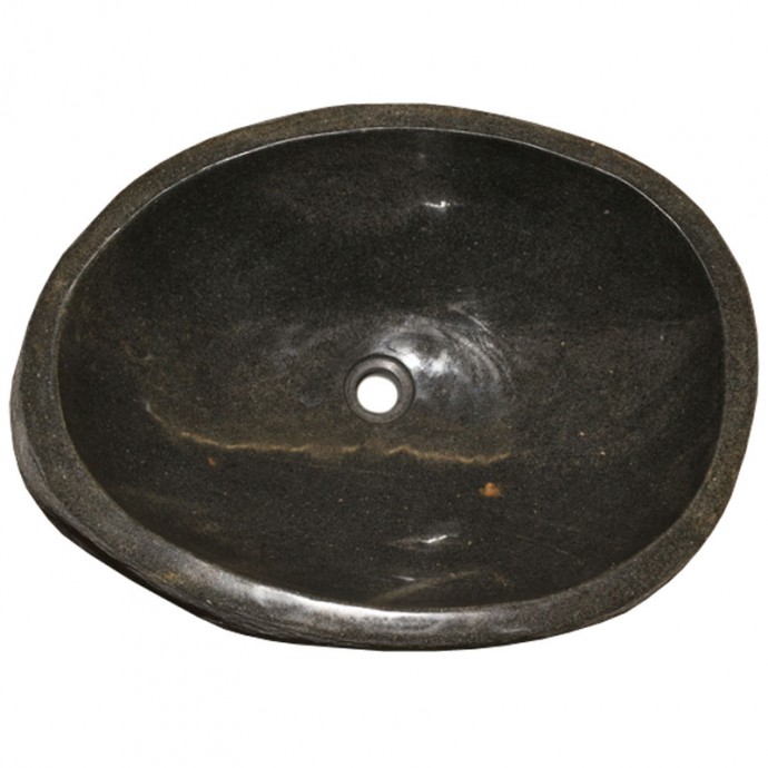 Vasque sur pied pierre naturelle h90cm n°04