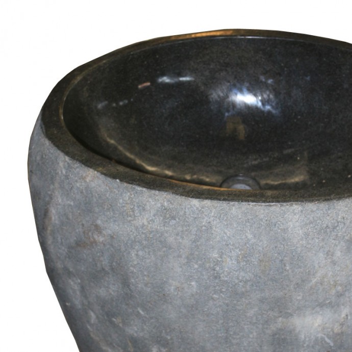 Vasque sur pied pierre naturelle h90cm n°04