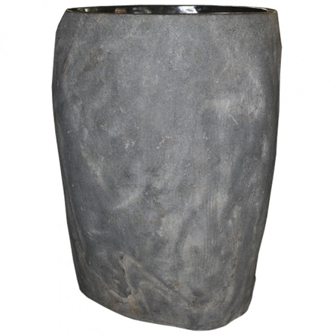 Vasque sur pied pierre naturelle h90cm n°04