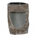 Vasque sur pied pierre naturelle h90cm n°04
