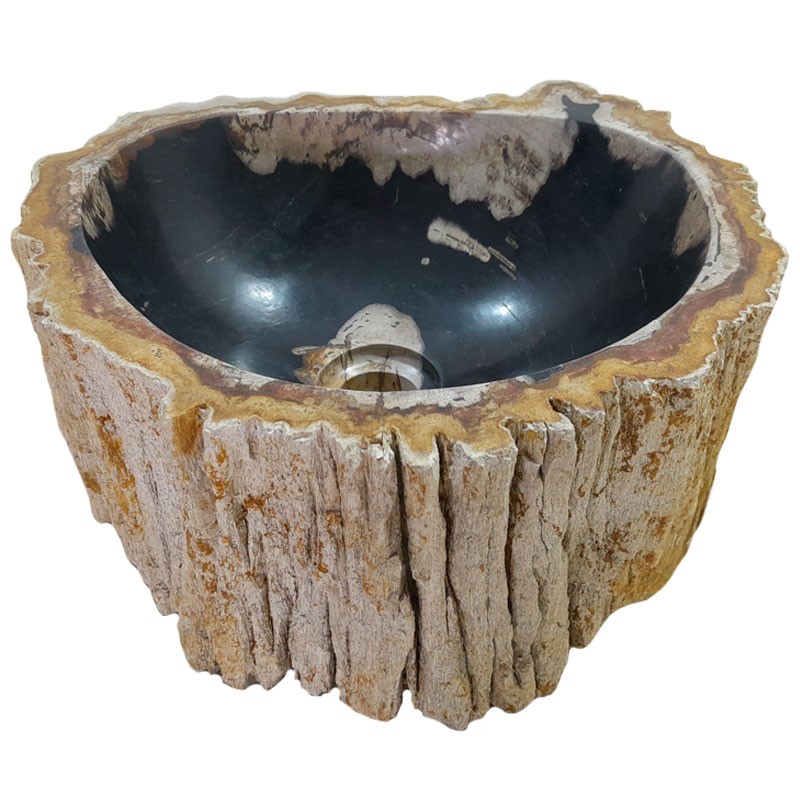 Lave-mains bois fossilisé n°23 - Taille S