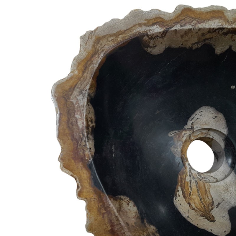 Lave-mains bois fossilisé n°23 - Taille S