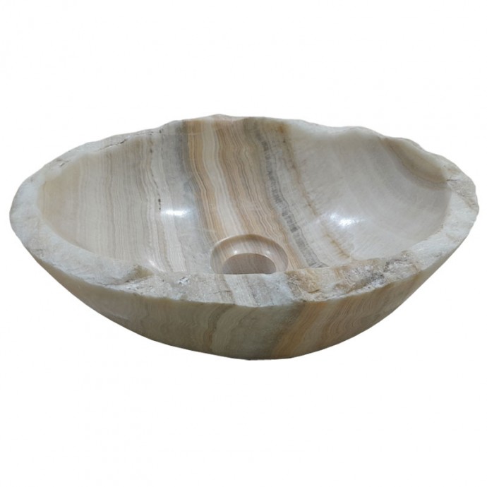 Lave-mains onyx naturel lisse n°15 - Taille S