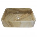 Vasque rectangulaire en pierre naturelle d'onyx 50cm n°1