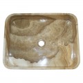 Vasque rectangulaire en pierre naturelle d'onyx 50cm n°2