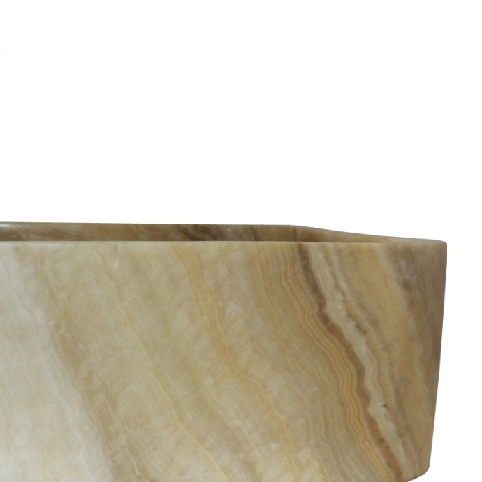 Vasque rectangulaire en pierre naturelle d'onyx 50cm n°2