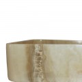 Vasque rectangulaire en pierre naturelle d'onyx 50cm n°3