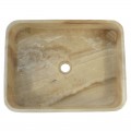 Vasque rectangulaire en pierre naturelle d'onyx 50cm n°4