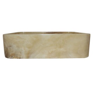 Vasque rectangulaire en pierre naturelle d'onyx 50cm n°4