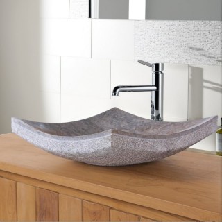 Vasque grise 40cm finition martelée SZB-D GREY