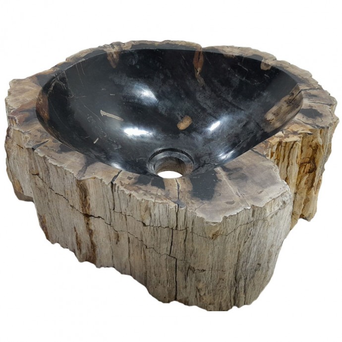 Vasque bois fossilisé n°36 - Taille M