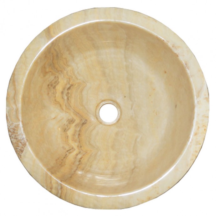 Vasque colonne cylindrique pierre d'onyx n°01