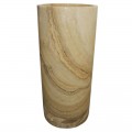 Vasque colonne cylindrique pierre d'onyx n°01