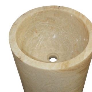 Vasque colonne cylindrique pierre d'onyx n°40