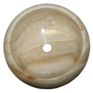 Vasque ronde donut pierre naturelle d'onyx Ø40cm n°03