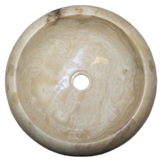 Vasque ronde donut pierre naturelle d'onyx Ø40cm n°04