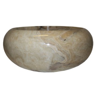 Vasque ronde donut pierre naturelle d'onyx Ø40cm n°04
