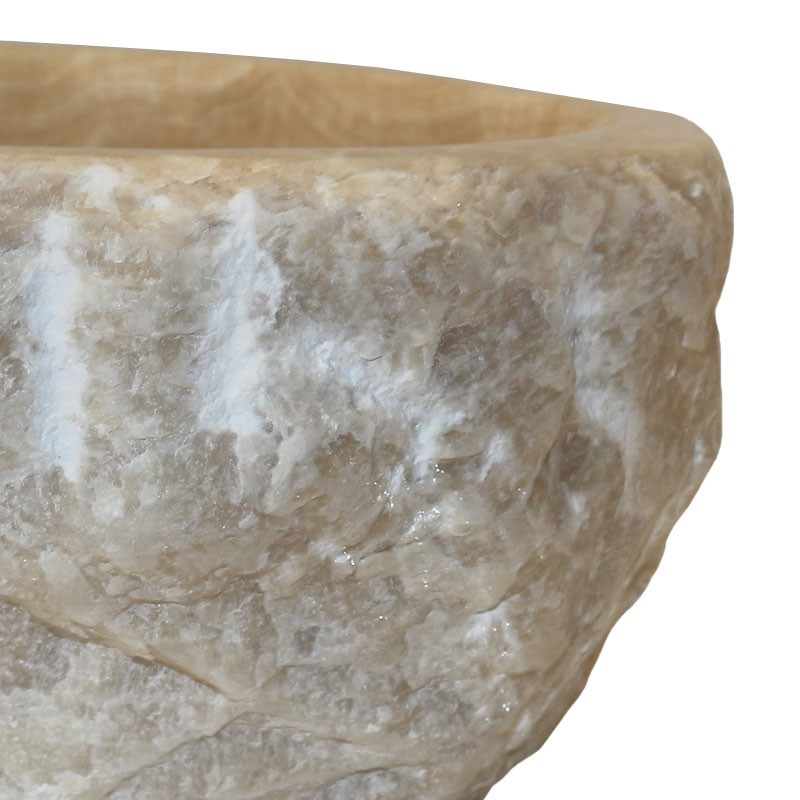 Lave-mains onyx naturel brut n°7-W - Taille S